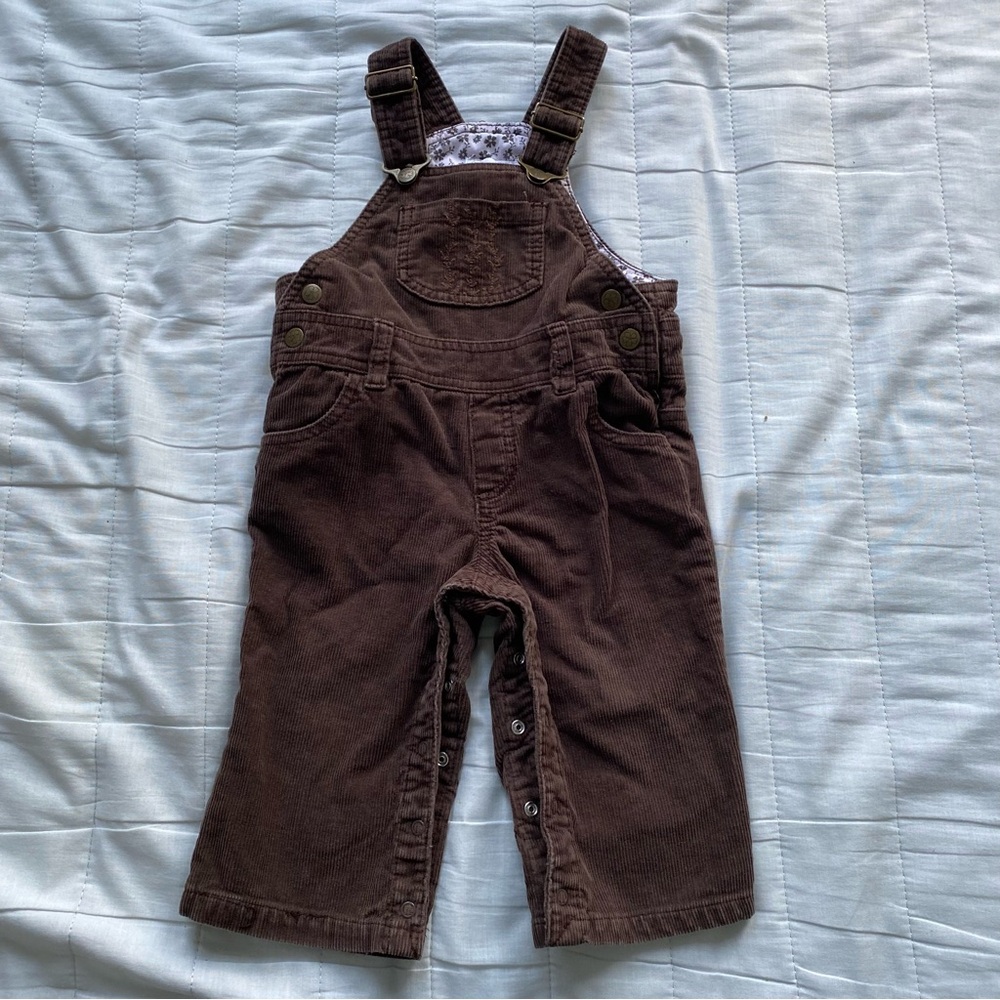 Toddler Corduroy Overalls in Brown